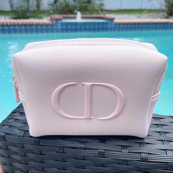 Dior Handbags - Dior CD Logo in Pink Make Up Case Cosmetic Bag NEW